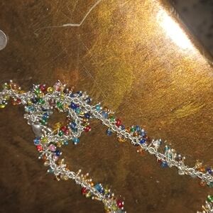 Sterling Silver Multicolor Beaded Necklace